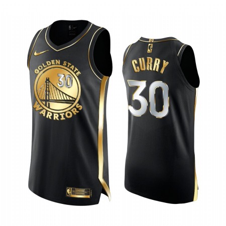 Maillot Basket Golden State Warriors Stephen Curry 30 2020-21 Noir Golden Edition Swingman - Homme
